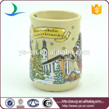 YScc0014-01 Großverkauf 3d Weihnachtskeramischer Becher